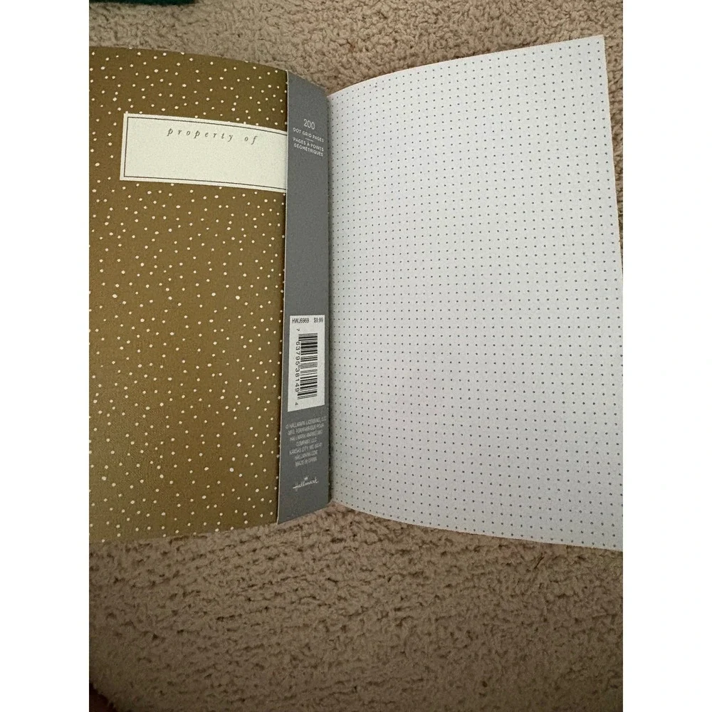 Hallmark Dreams Teal Softcover Dot Grid Journal Notebook 200 Pages HWJ6969